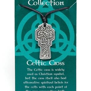 Celtic Cross Pewter Necklace - Heritage Collection Adjustable Choker